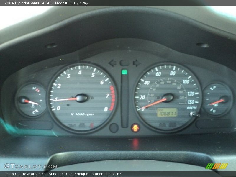 Moonlit Blue / Gray 2004 Hyundai Santa Fe GLS