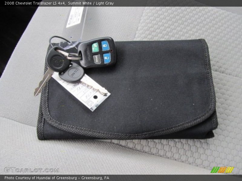 Summit White / Light Gray 2008 Chevrolet TrailBlazer LS 4x4