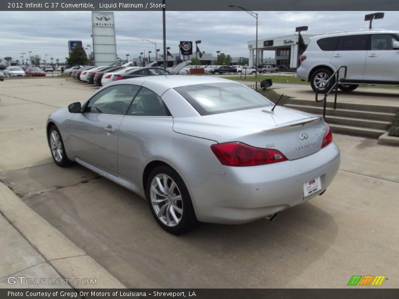 Liquid Platinum / Stone 2012 Infiniti G 37 Convertible