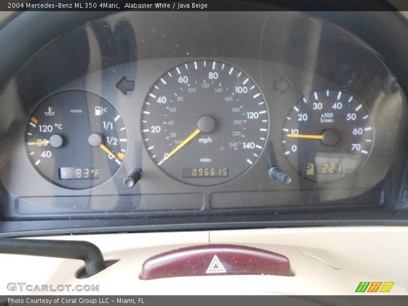 Alabaster White / Java Beige 2004 Mercedes-Benz ML 350 4Matic