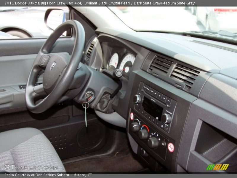 Brilliant Black Crystal Pearl / Dark Slate Gray/Medium Slate Gray 2011 Dodge Dakota Big Horn Crew Cab 4x4