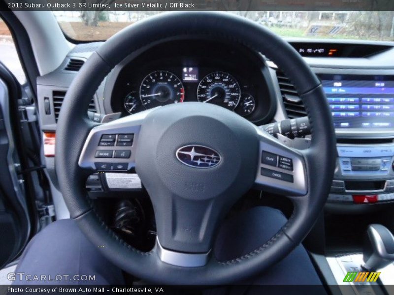 Ice Silver Metallic / Off Black 2012 Subaru Outback 3.6R Limited