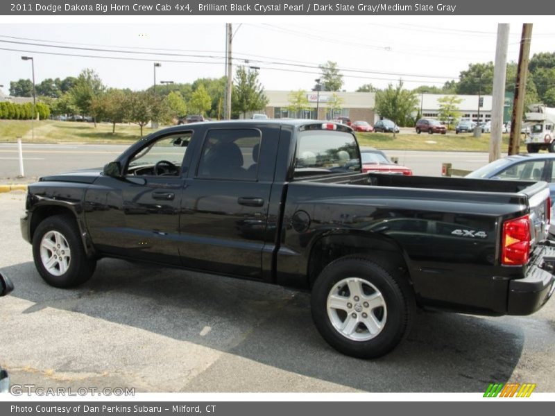 Brilliant Black Crystal Pearl / Dark Slate Gray/Medium Slate Gray 2011 Dodge Dakota Big Horn Crew Cab 4x4