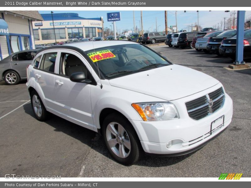 Bright White / Dark Slate/Medium Graystone 2011 Dodge Caliber Mainstreet