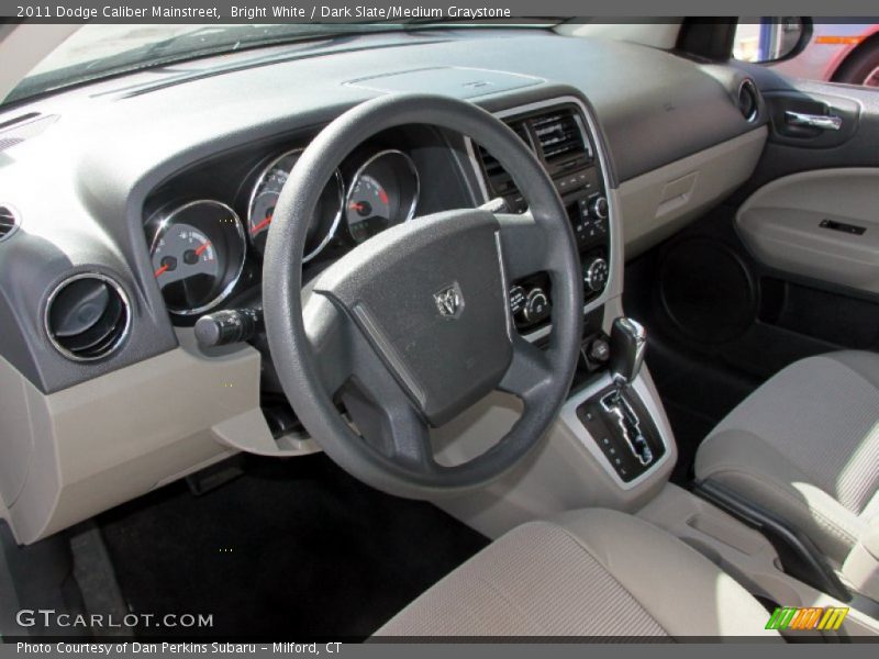 Bright White / Dark Slate/Medium Graystone 2011 Dodge Caliber Mainstreet