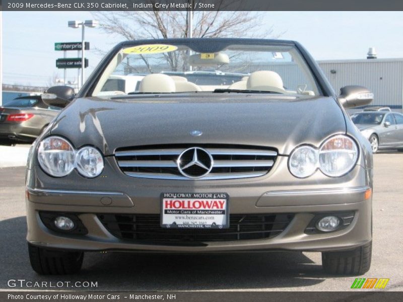 Indium Grey Metallic / Stone 2009 Mercedes-Benz CLK 350 Cabriolet