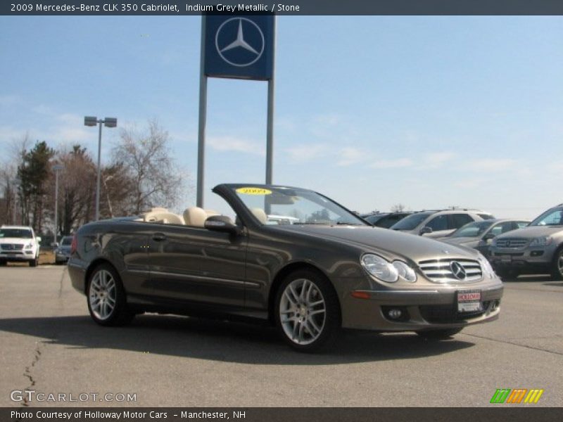 Indium Grey Metallic / Stone 2009 Mercedes-Benz CLK 350 Cabriolet