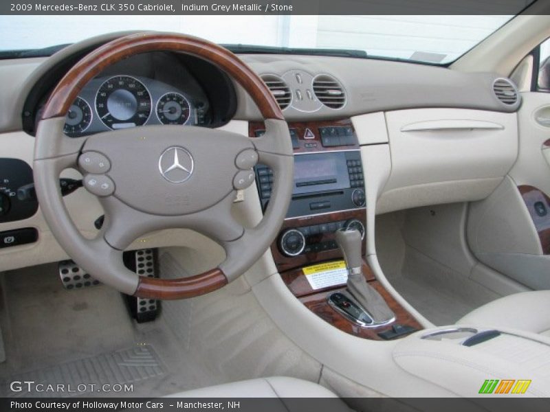 Indium Grey Metallic / Stone 2009 Mercedes-Benz CLK 350 Cabriolet