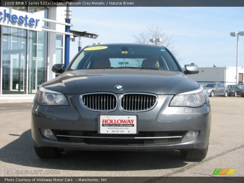Platinum Grey Metallic / Natural Brown 2008 BMW 5 Series 535xi Sedan