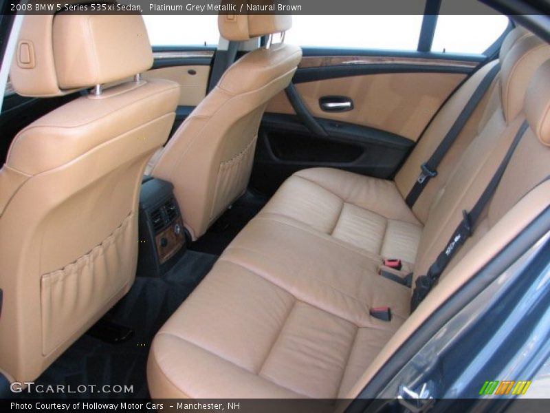 Rear Seat of 2008 5 Series 535xi Sedan