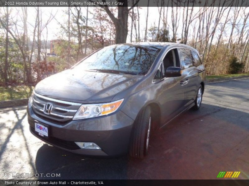 Smoky Topaz Metallic / Gray 2012 Honda Odyssey Touring Elite