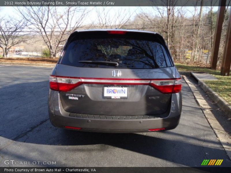 Smoky Topaz Metallic / Gray 2012 Honda Odyssey Touring Elite