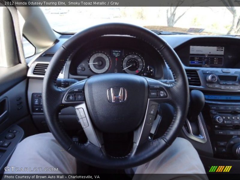 Smoky Topaz Metallic / Gray 2012 Honda Odyssey Touring Elite