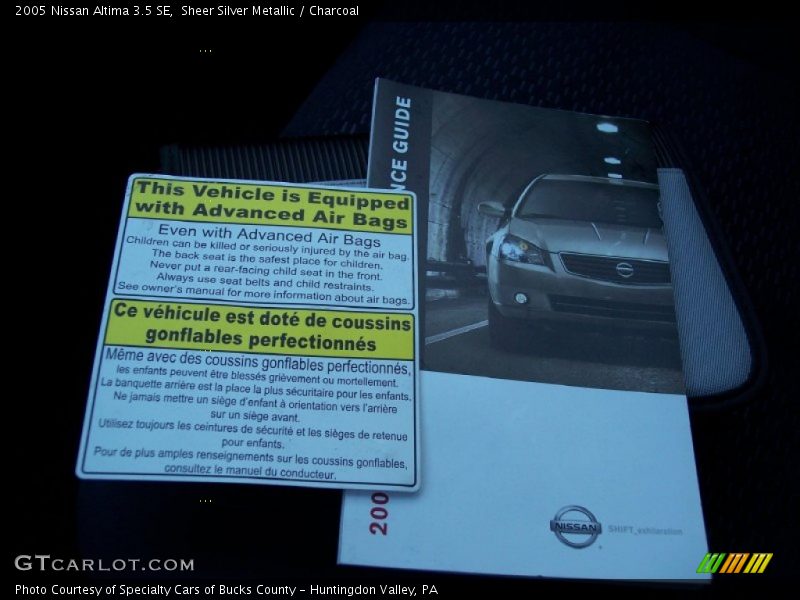 Sheer Silver Metallic / Charcoal 2005 Nissan Altima 3.5 SE