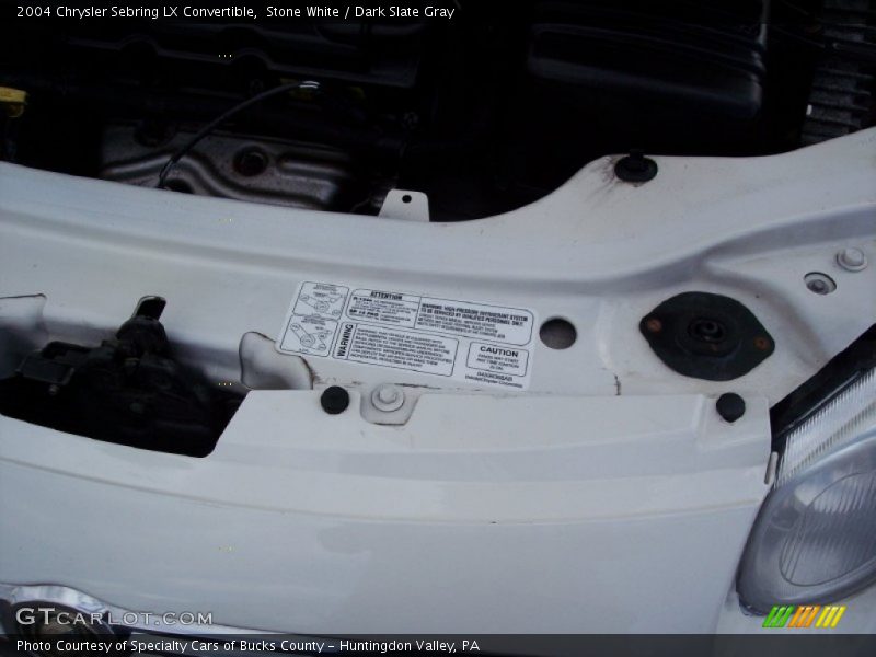 Stone White / Dark Slate Gray 2004 Chrysler Sebring LX Convertible