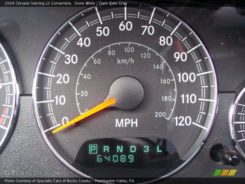 Stone White / Dark Slate Gray 2004 Chrysler Sebring LX Convertible