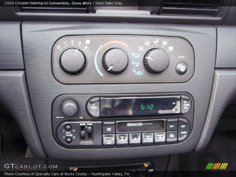 Controls of 2004 Sebring LX Convertible
