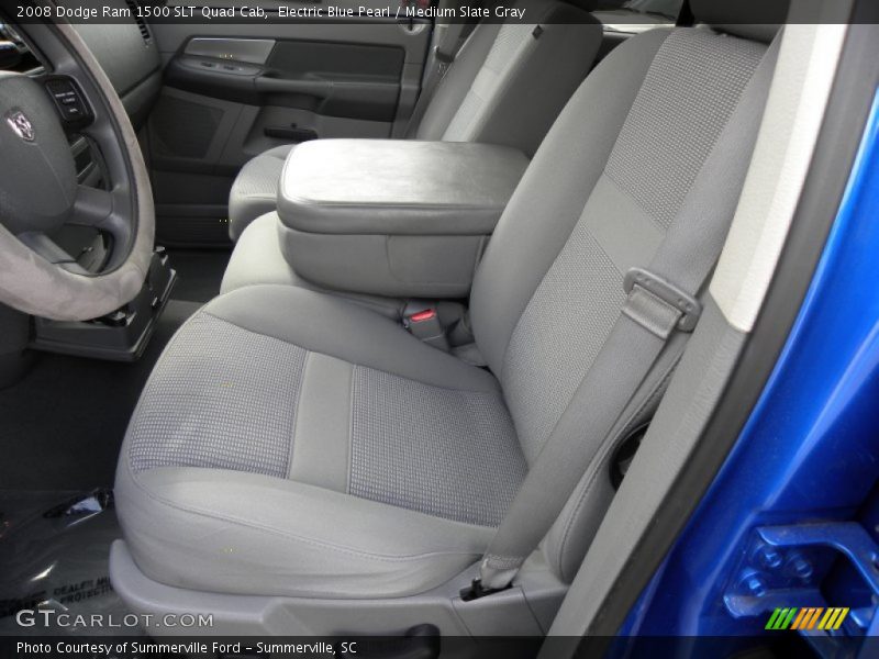 Electric Blue Pearl / Medium Slate Gray 2008 Dodge Ram 1500 SLT Quad Cab