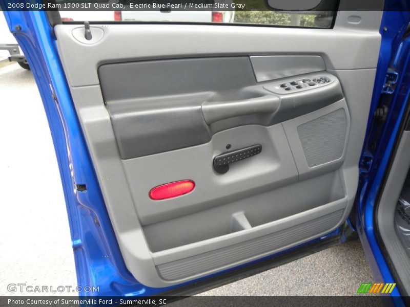 Electric Blue Pearl / Medium Slate Gray 2008 Dodge Ram 1500 SLT Quad Cab