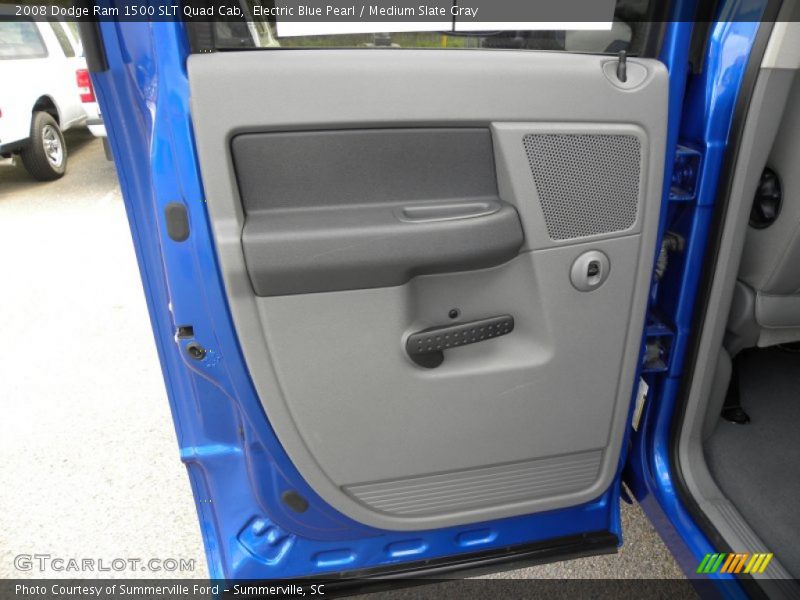 Electric Blue Pearl / Medium Slate Gray 2008 Dodge Ram 1500 SLT Quad Cab