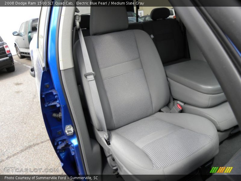 Electric Blue Pearl / Medium Slate Gray 2008 Dodge Ram 1500 SLT Quad Cab