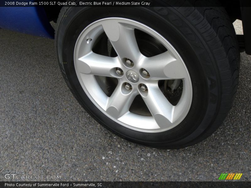 Electric Blue Pearl / Medium Slate Gray 2008 Dodge Ram 1500 SLT Quad Cab