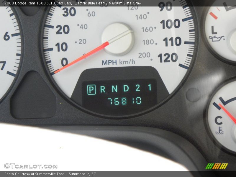 Electric Blue Pearl / Medium Slate Gray 2008 Dodge Ram 1500 SLT Quad Cab