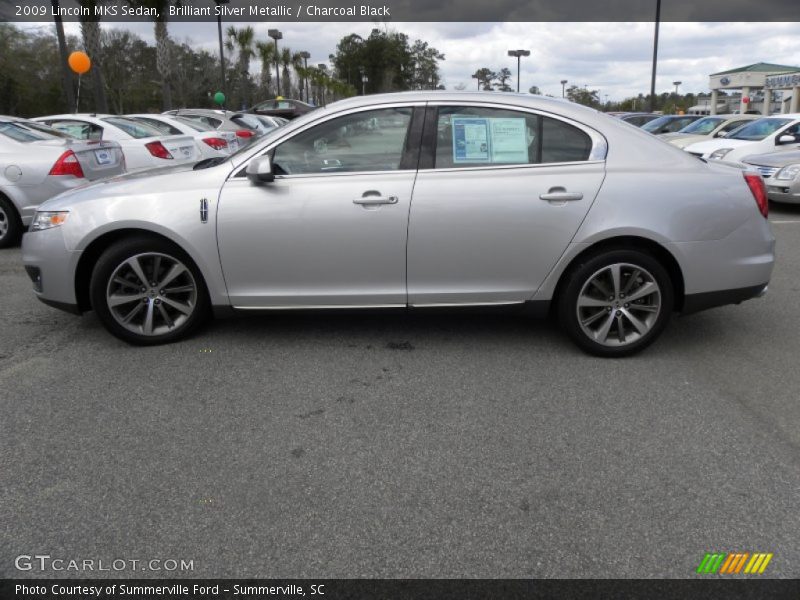 Brilliant Silver Metallic / Charcoal Black 2009 Lincoln MKS Sedan