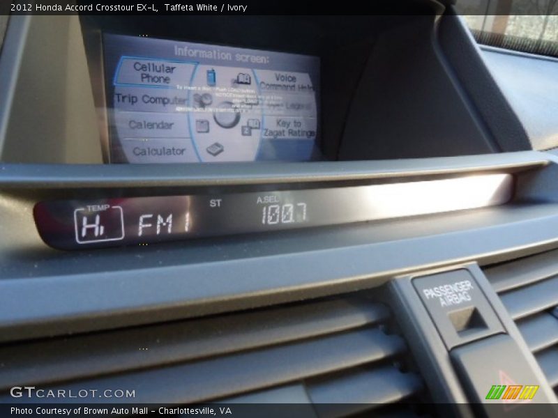 Taffeta White / Ivory 2012 Honda Accord Crosstour EX-L