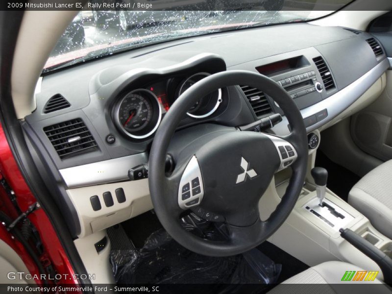Rally Red Pearl / Beige 2009 Mitsubishi Lancer ES