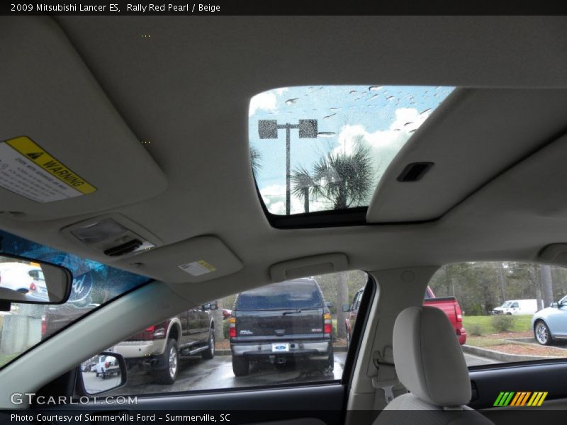 Rally Red Pearl / Beige 2009 Mitsubishi Lancer ES