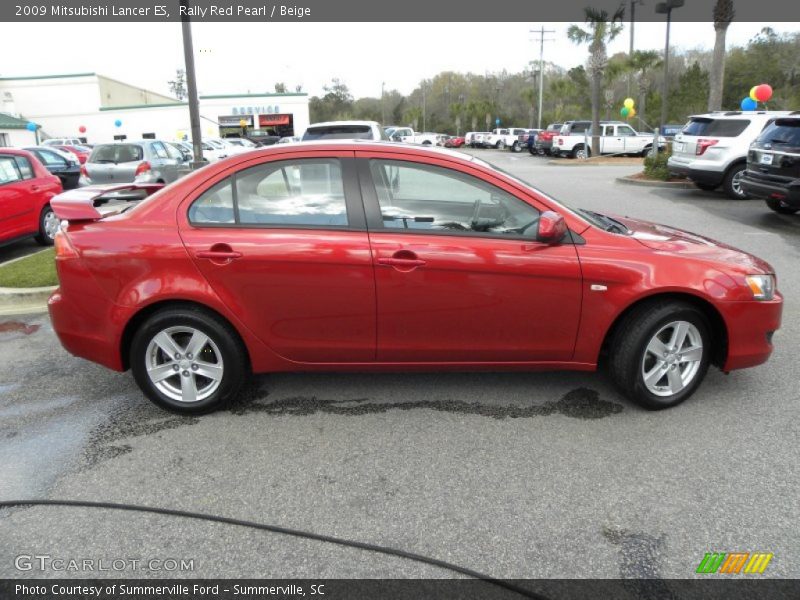 Rally Red Pearl / Beige 2009 Mitsubishi Lancer ES