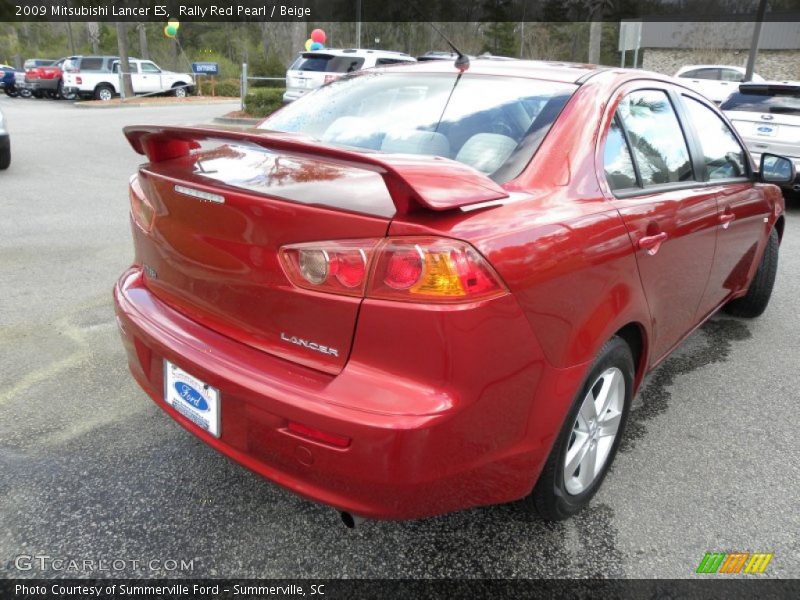 Rally Red Pearl / Beige 2009 Mitsubishi Lancer ES