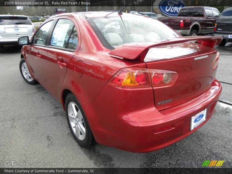 Rally Red Pearl / Beige 2009 Mitsubishi Lancer ES