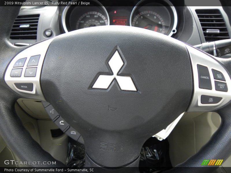 Rally Red Pearl / Beige 2009 Mitsubishi Lancer ES