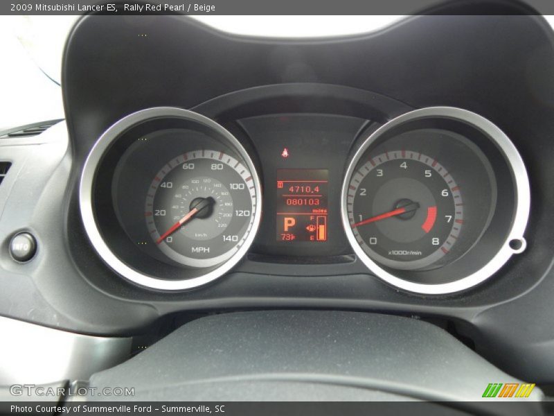 Rally Red Pearl / Beige 2009 Mitsubishi Lancer ES