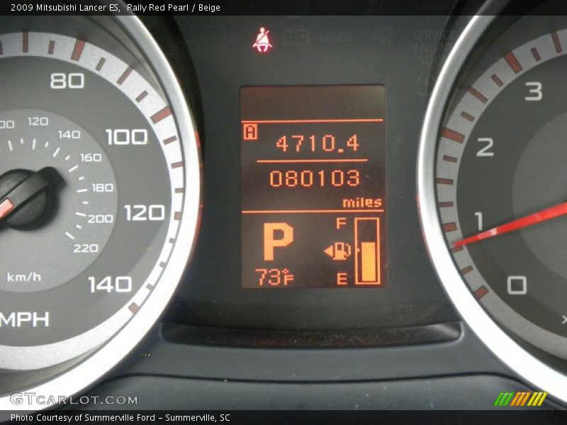 Rally Red Pearl / Beige 2009 Mitsubishi Lancer ES