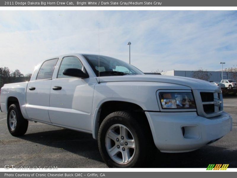 Bright White / Dark Slate Gray/Medium Slate Gray 2011 Dodge Dakota Big Horn Crew Cab