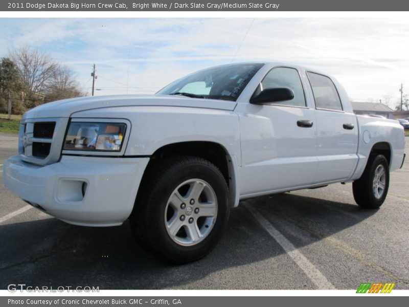 Bright White / Dark Slate Gray/Medium Slate Gray 2011 Dodge Dakota Big Horn Crew Cab