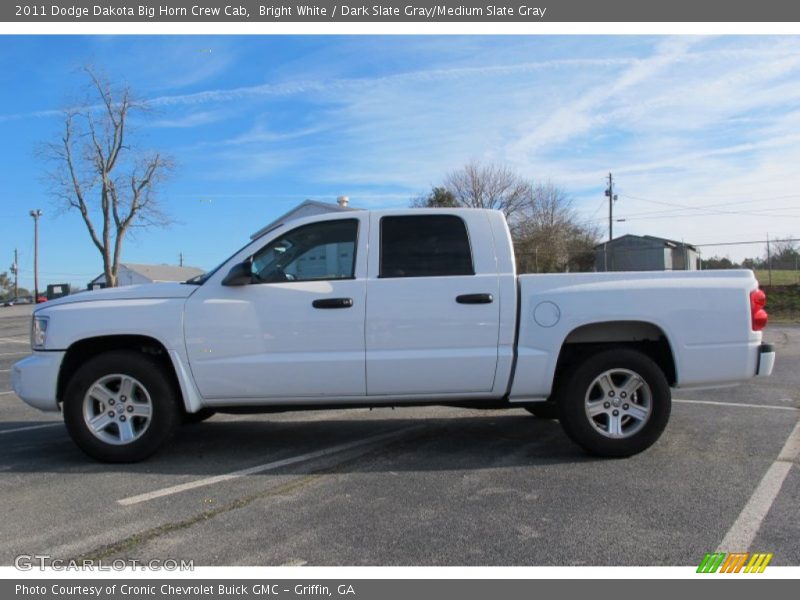 Bright White / Dark Slate Gray/Medium Slate Gray 2011 Dodge Dakota Big Horn Crew Cab