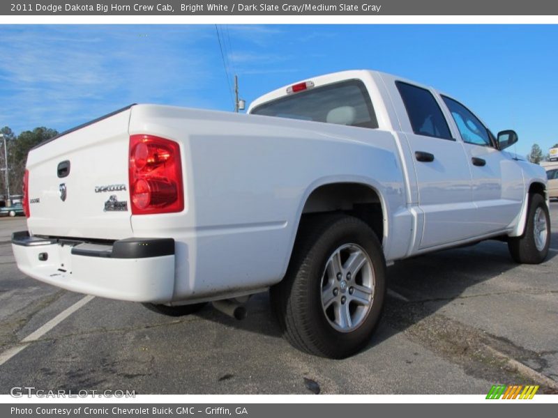 Bright White / Dark Slate Gray/Medium Slate Gray 2011 Dodge Dakota Big Horn Crew Cab