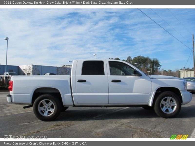 Bright White / Dark Slate Gray/Medium Slate Gray 2011 Dodge Dakota Big Horn Crew Cab