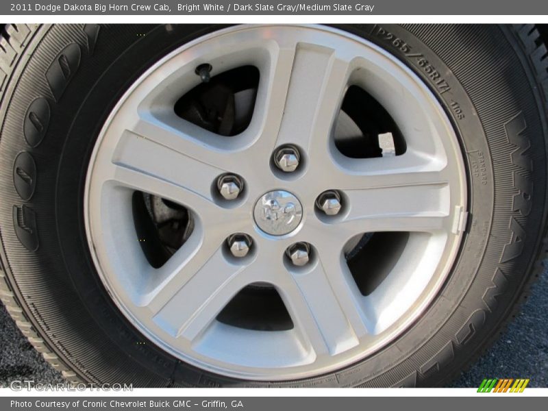 Bright White / Dark Slate Gray/Medium Slate Gray 2011 Dodge Dakota Big Horn Crew Cab