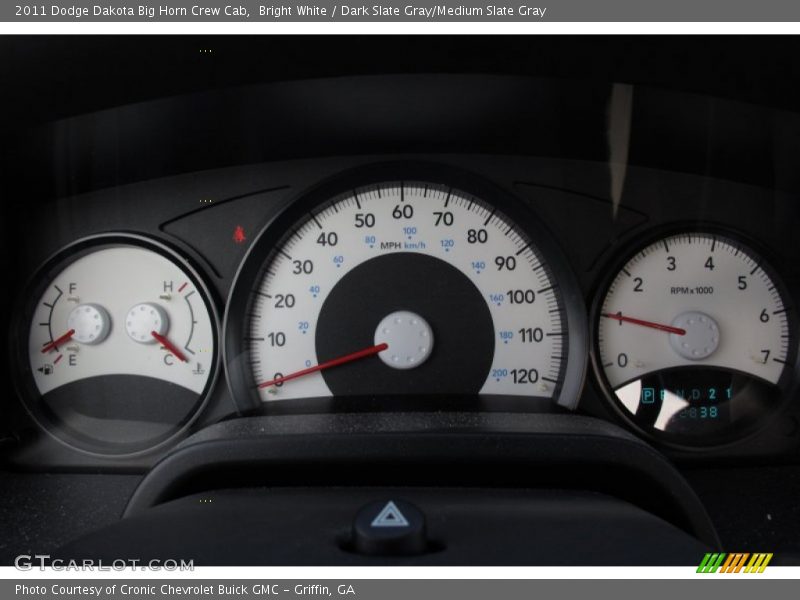 Bright White / Dark Slate Gray/Medium Slate Gray 2011 Dodge Dakota Big Horn Crew Cab
