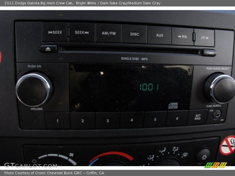 Bright White / Dark Slate Gray/Medium Slate Gray 2011 Dodge Dakota Big Horn Crew Cab
