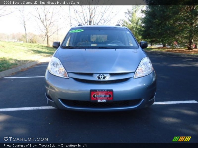 Blue Mirage Metallic / Stone 2008 Toyota Sienna LE
