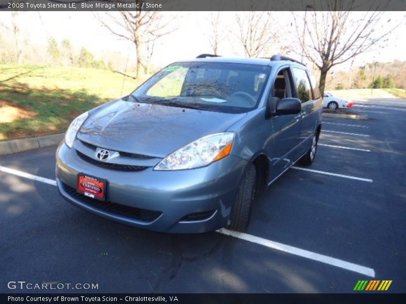 Blue Mirage Metallic / Stone 2008 Toyota Sienna LE