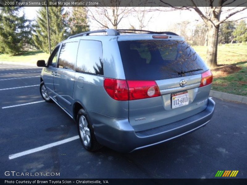Blue Mirage Metallic / Stone 2008 Toyota Sienna LE