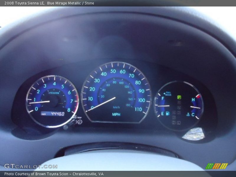 Blue Mirage Metallic / Stone 2008 Toyota Sienna LE