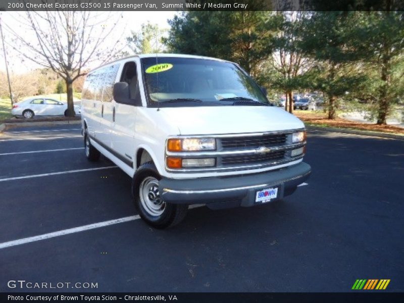 Summit White / Medium Gray 2000 Chevrolet Express G3500 15 Passenger Van